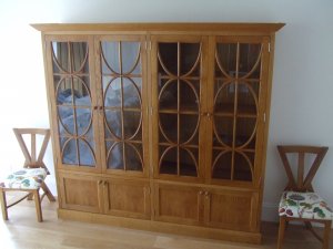 Contemporary Oak Display Cabinet